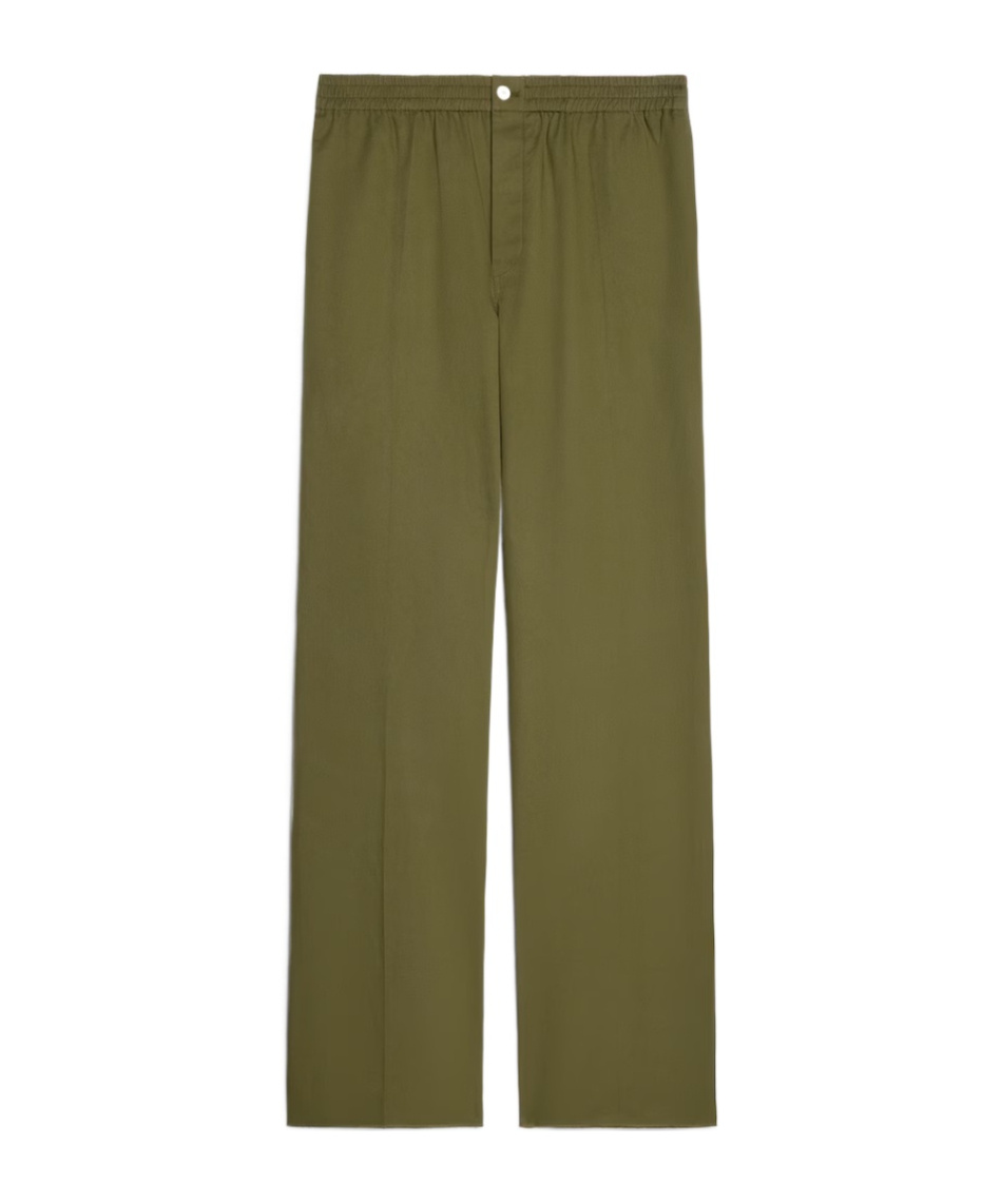 Celine Trousers In Cotton Twill In Cammello Chiaro