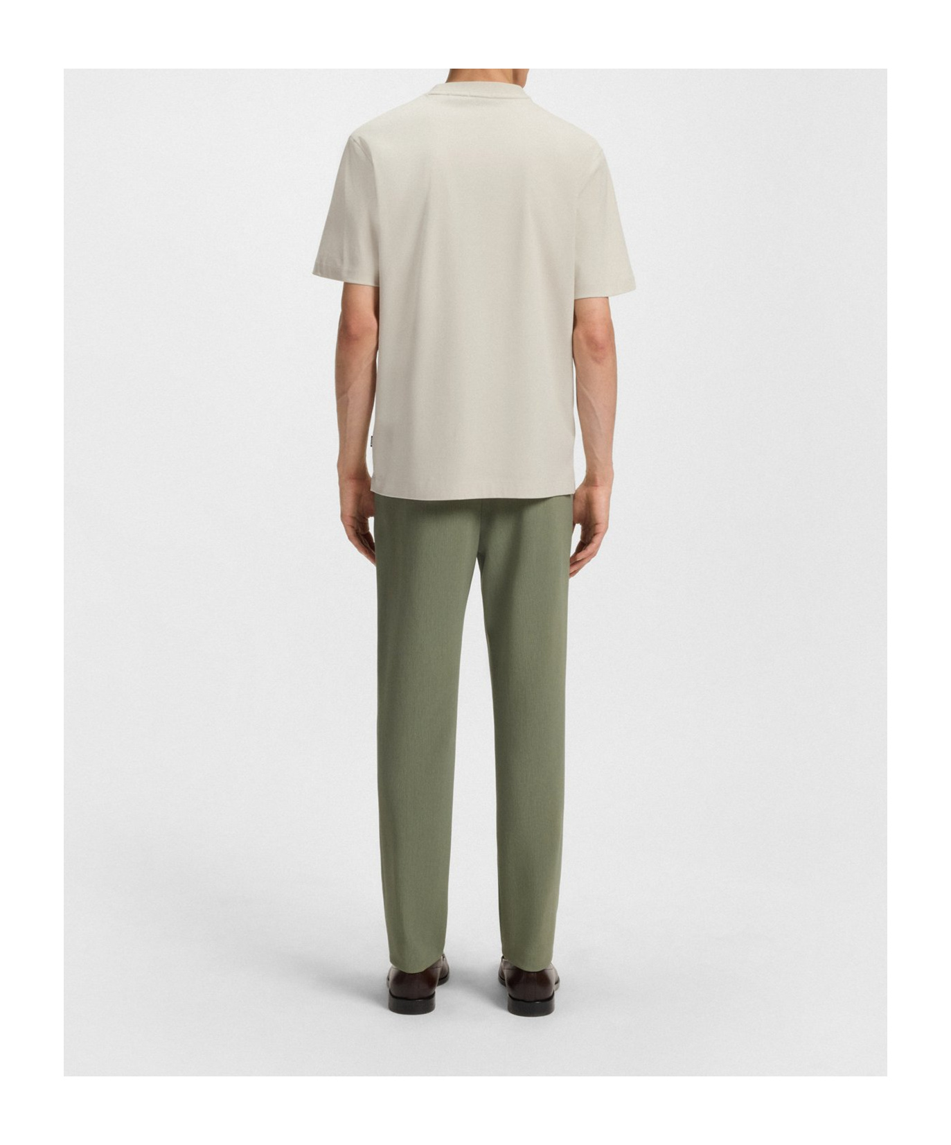 Hugo Boss Boss  Double B-monogram Crewneck T-shirt In Neutral