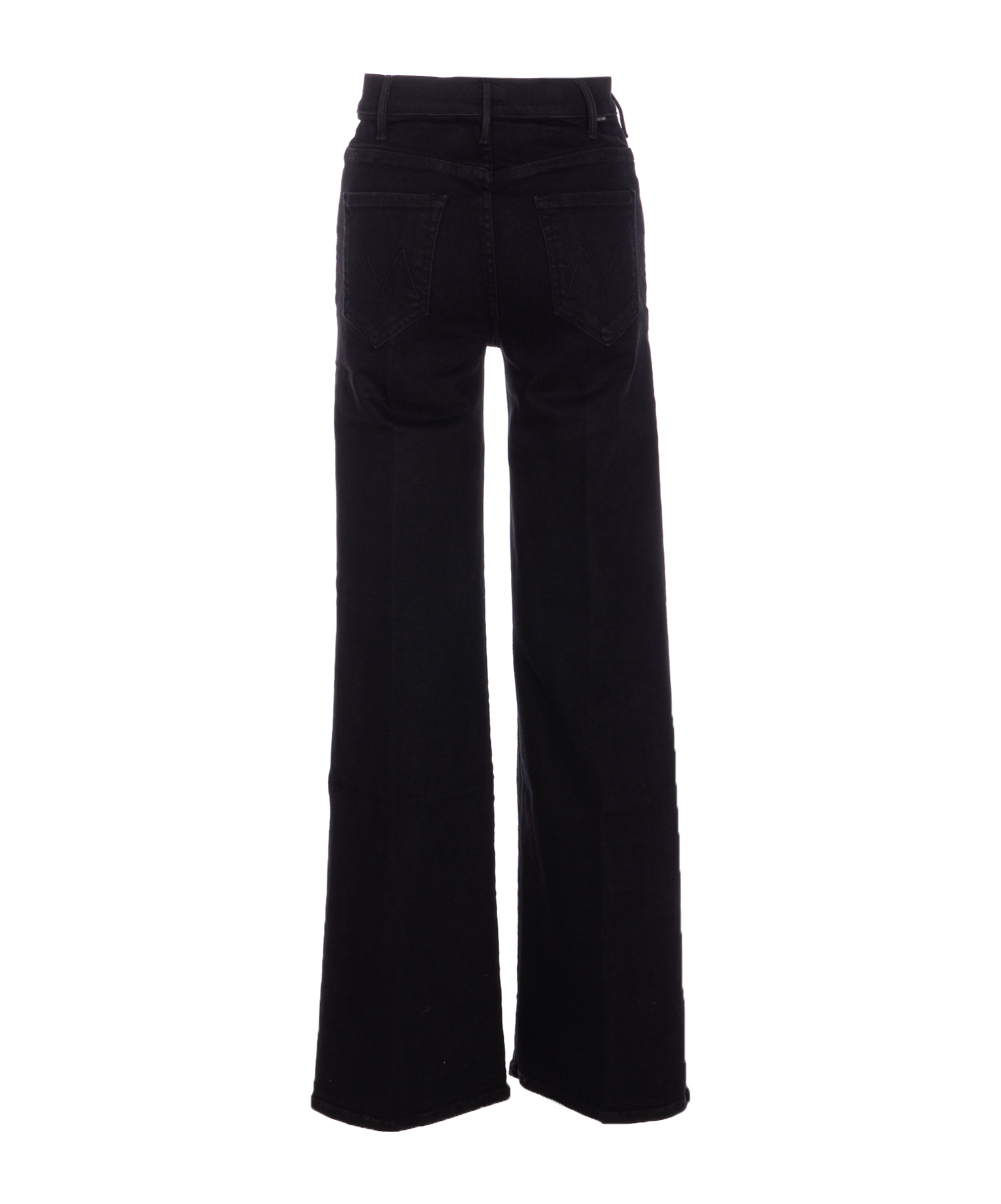 Mother The Hustler Roller Sneak Denim Jeans In Black