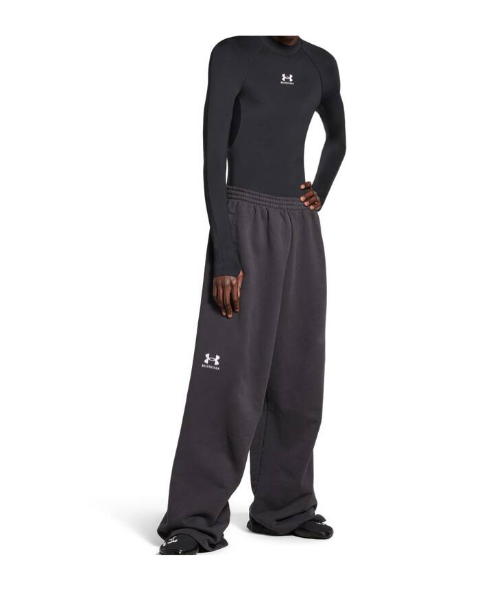 Shop Balenciaga Men's Under Armour Baggy Sweatpants In Black/white