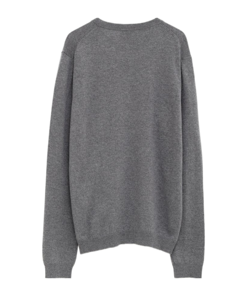 Gucci Men Long Sleeve Crew-neck Cashmere Sweater In Gray