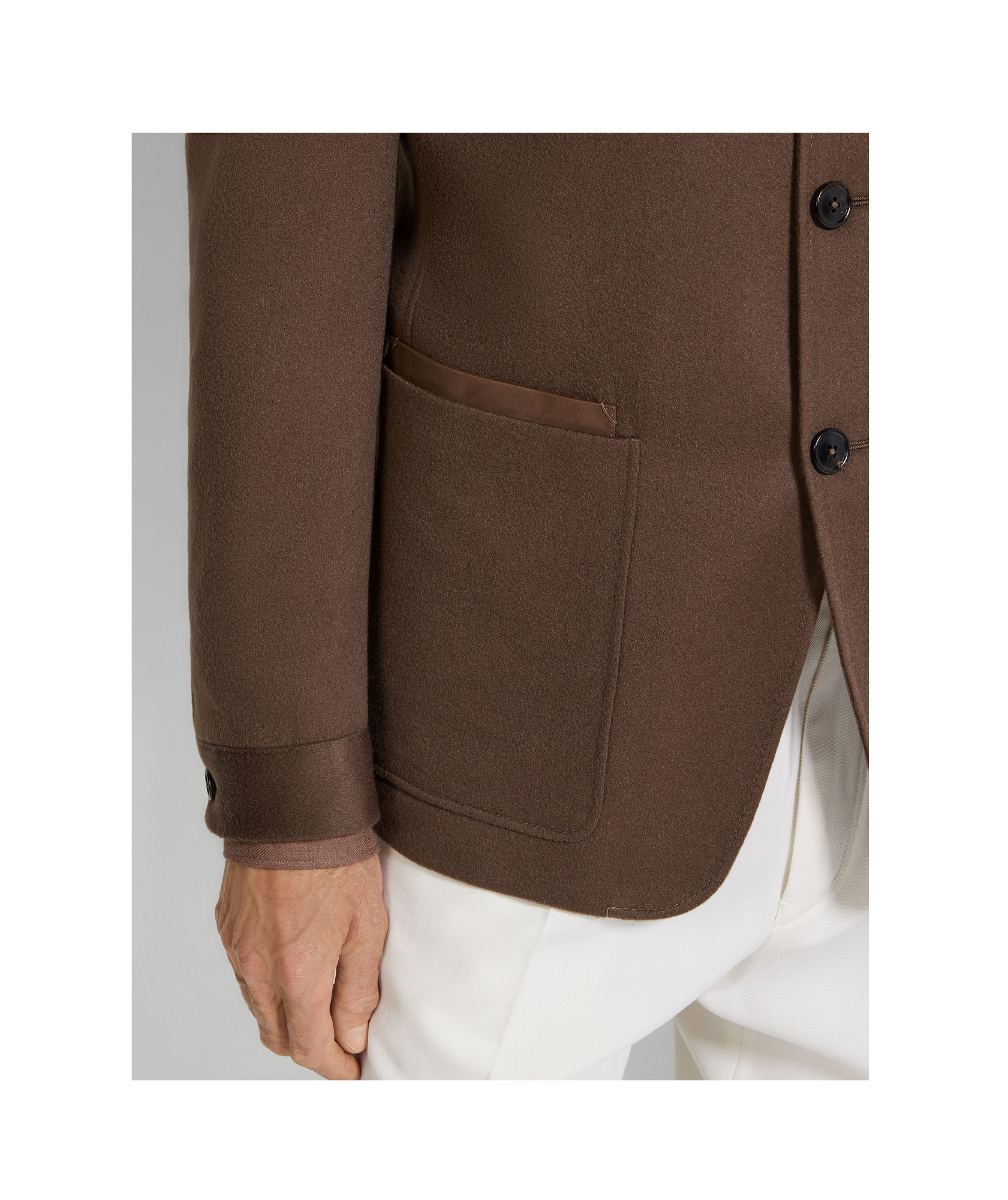 Zegna Oasi Cashmere Il Conte Jacket In Brown