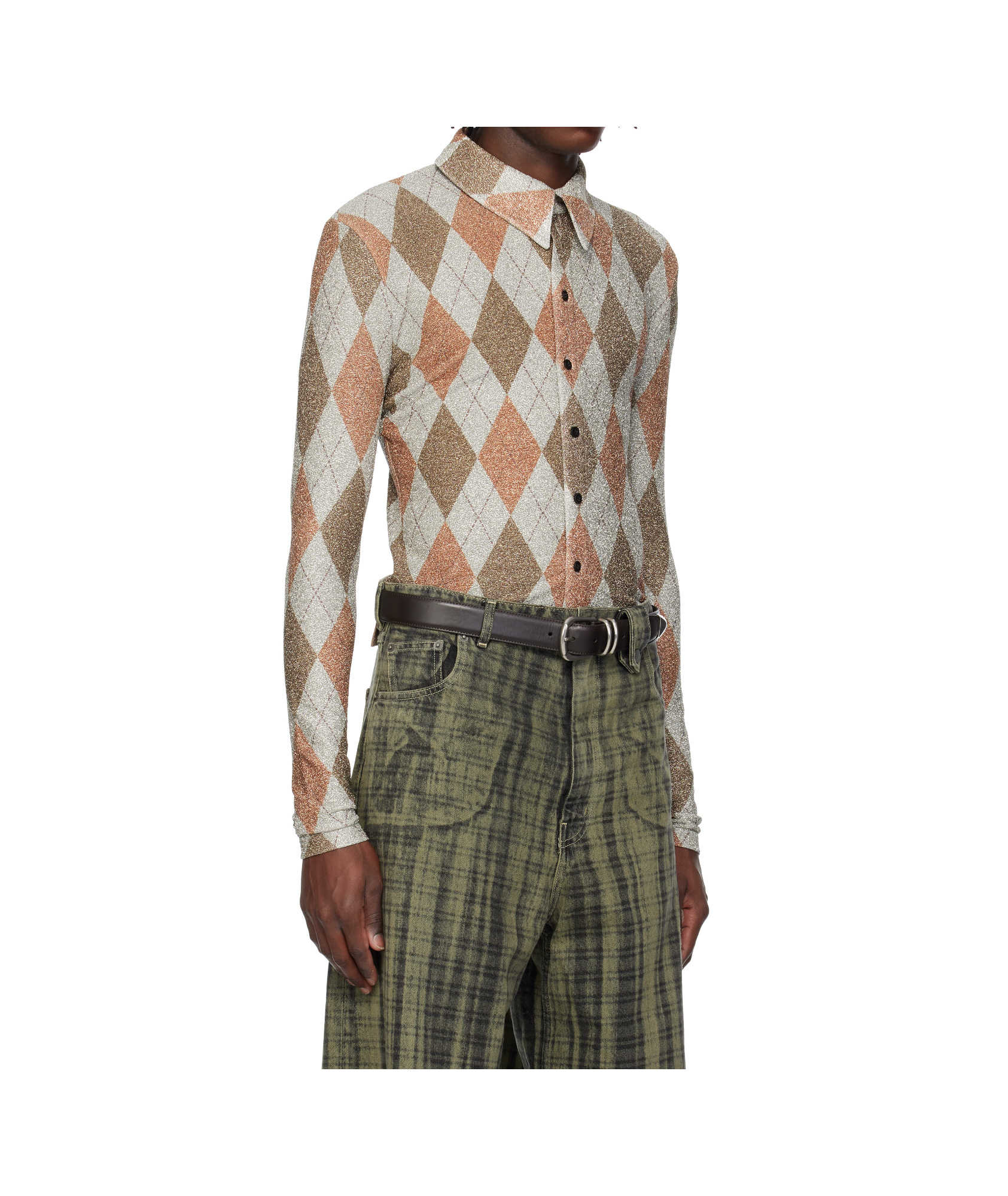 Egonlab Harry Print Fitted Shirt In Multi-color