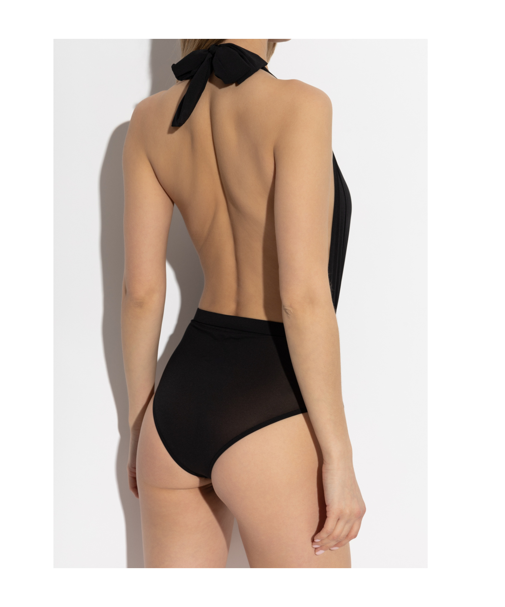 Shop Balmain Backless One-piece In Black