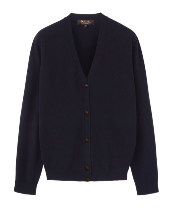 Loro Piana V-neck Button-up Cardigan In Black