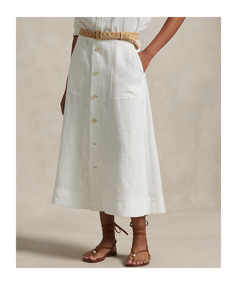 Polo Ralph Lauren Button-front Midi Skirt