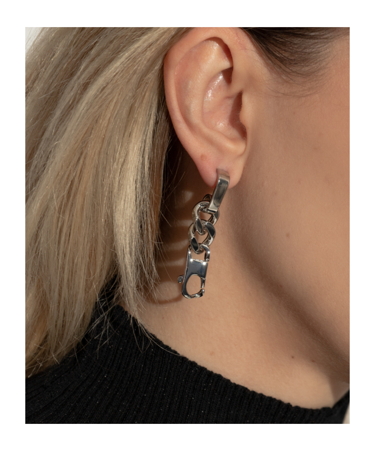 Mm6 Maison Margiela Numeric Engraved Asymmetric Earrings In White