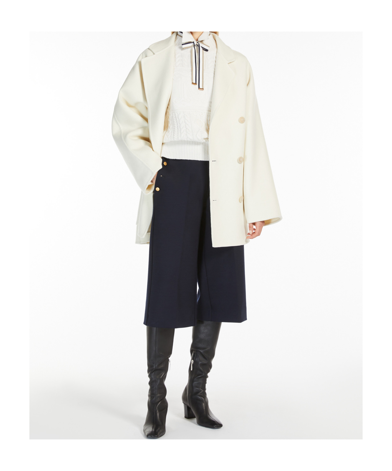 Max Mara Orma Coat In White