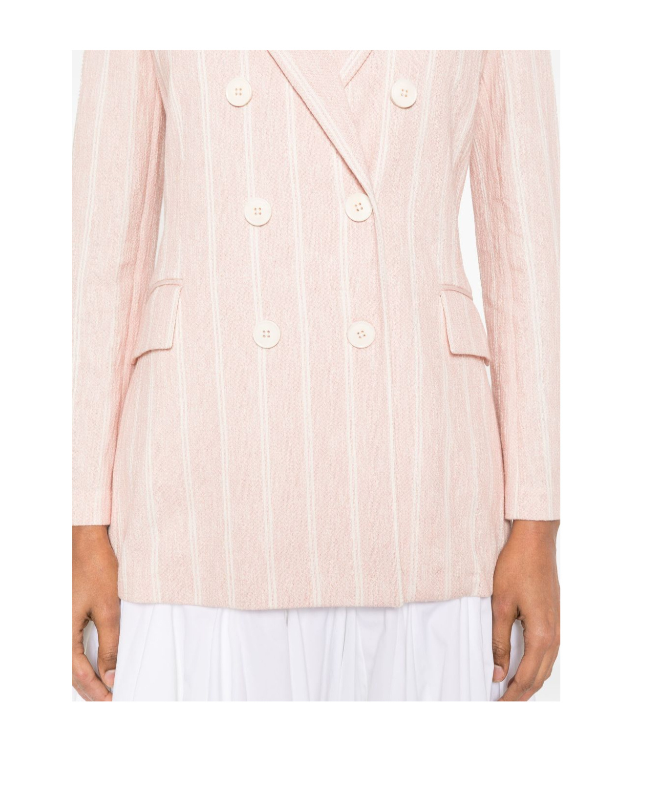 Shop Circolo 1901 Double-breasted Blazer In Pink