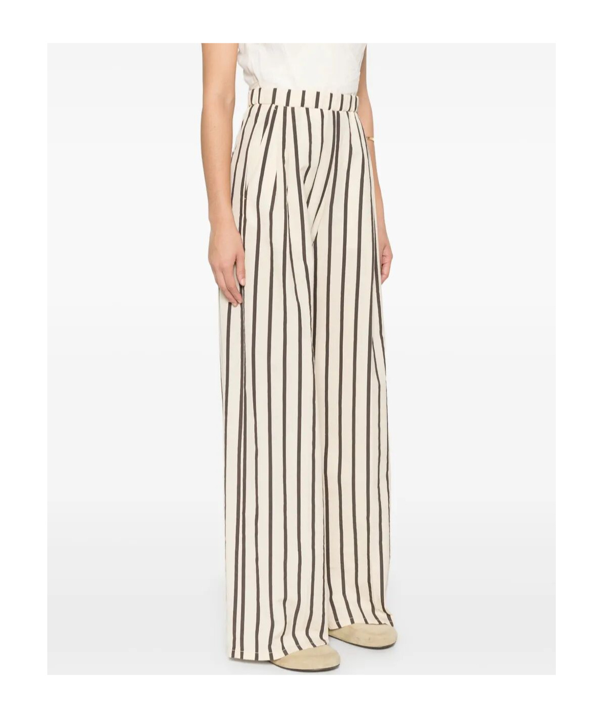 FORTE FORTE STRIPED PALAZZO PANTS