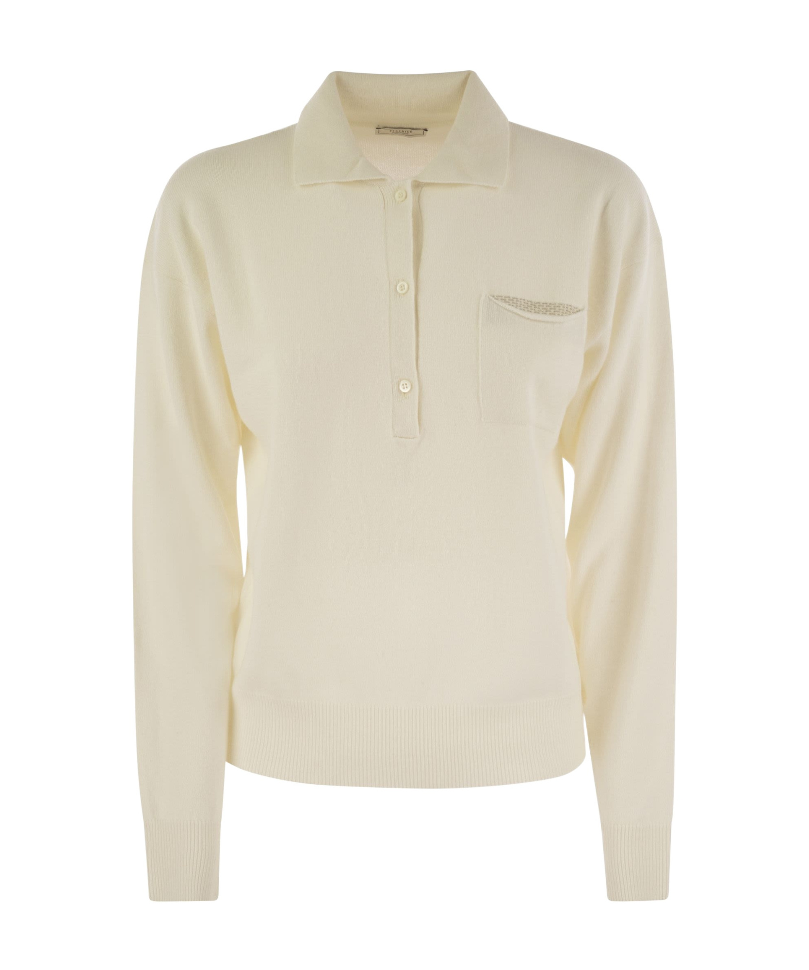 Shop Peserico Chain-link Detailed Drop Shoulder Jumper In Nude