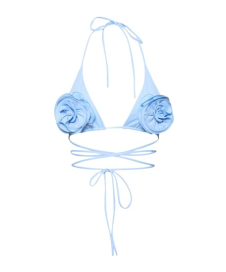 Magda Butrym 3d Flower Tech Triangle Bikini Top