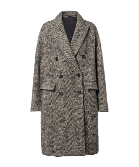 Brunello Cucinelli Wool-blend Coat In Gray