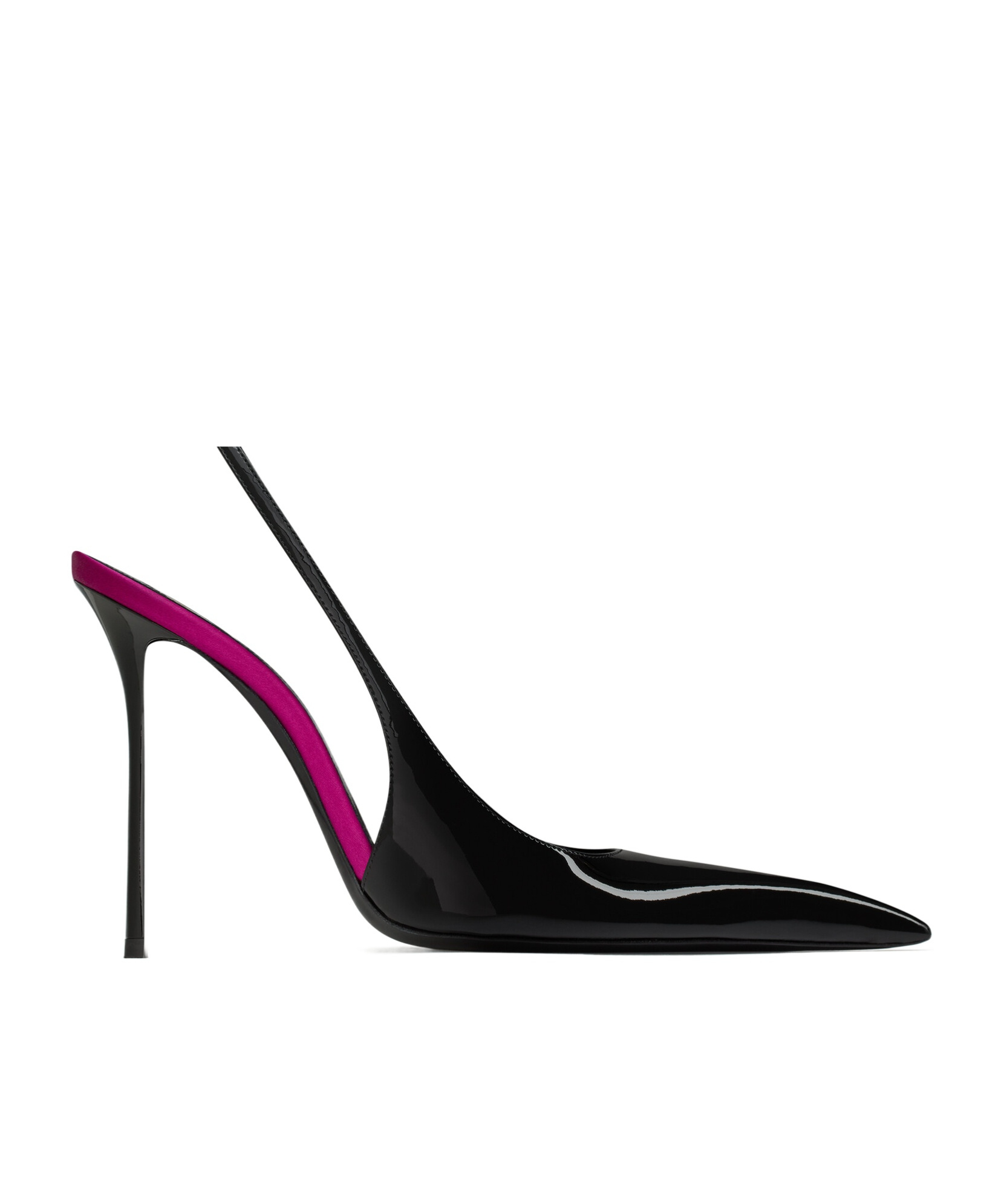 Saint Laurent Amalia 110 Patent Leather Slingback Pumps In Black