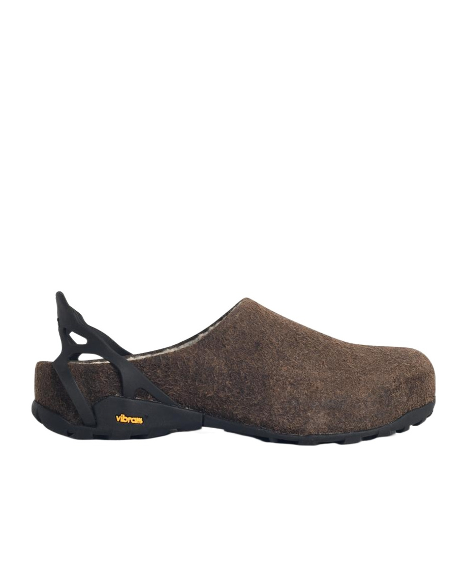 Roa Fedaia Suede Back-strap Mule In Brown