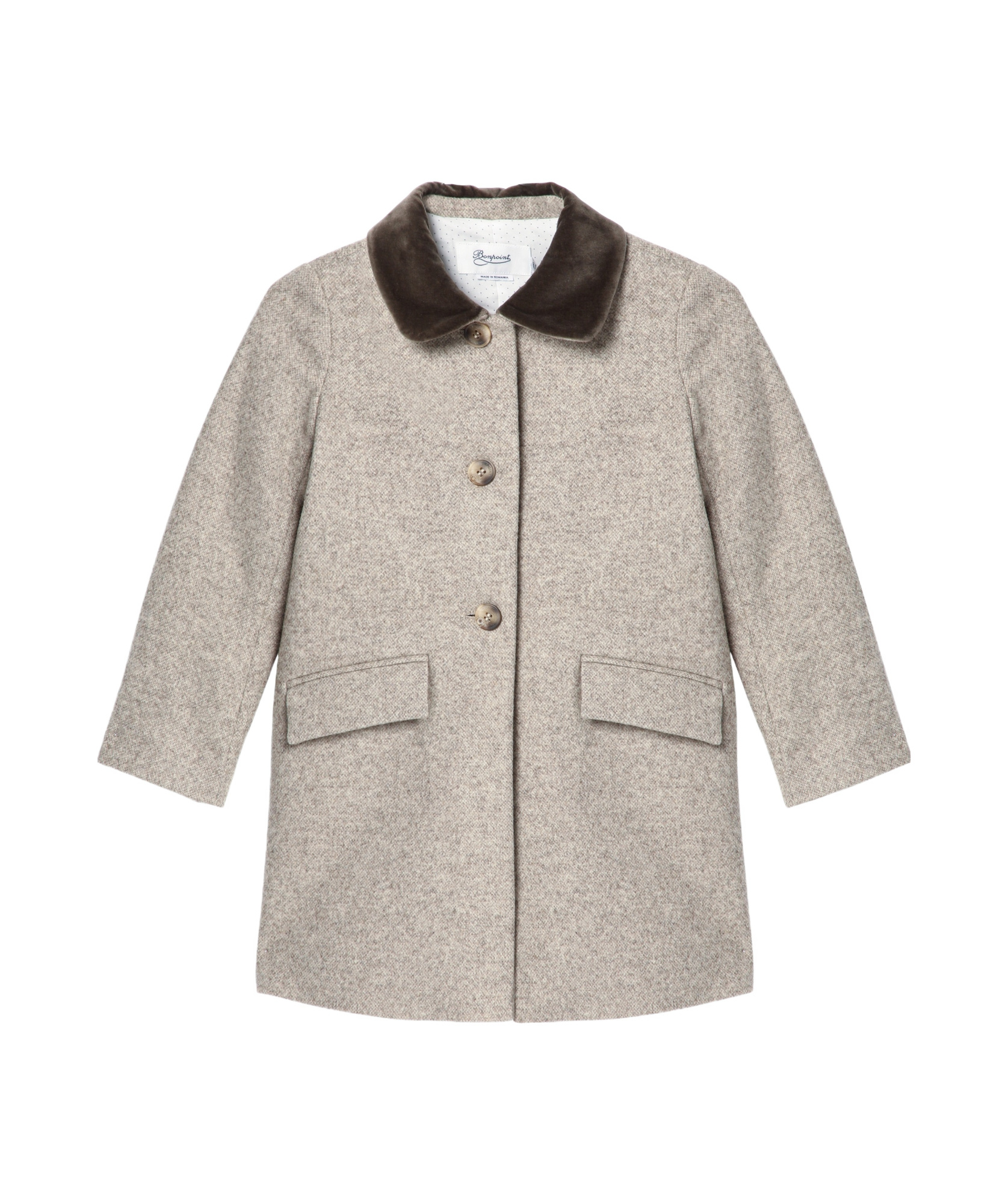 Bonpoint Coat Collar Fur In Nude