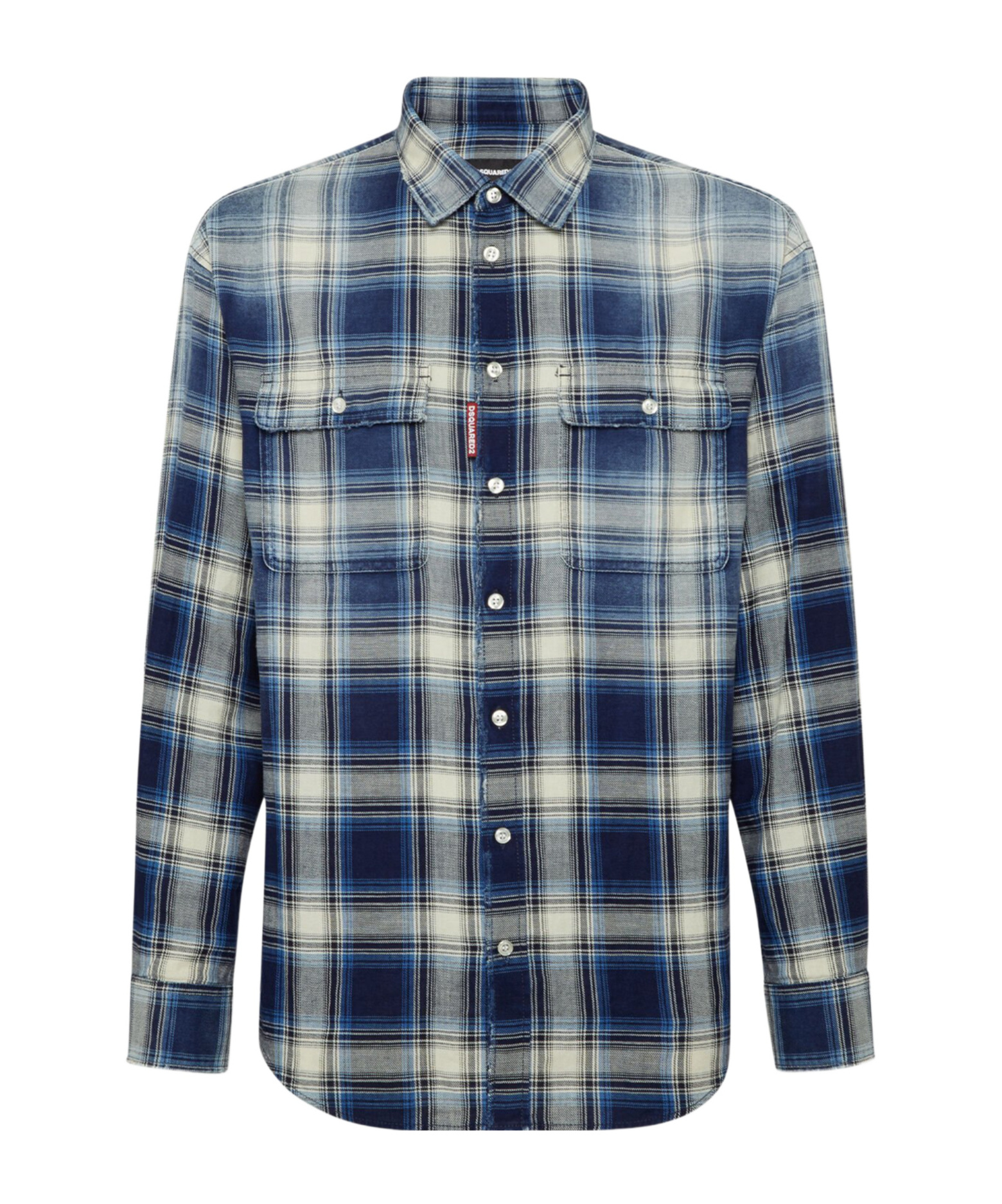 Dsquared2 Plaid Shirt In Gray