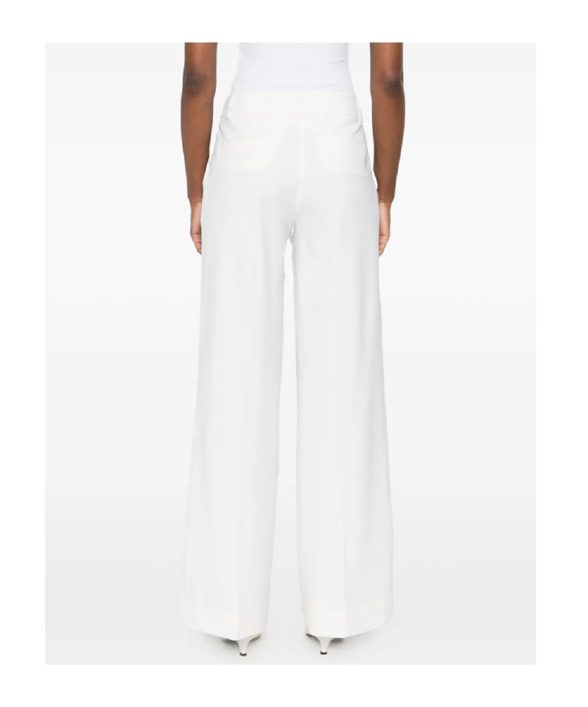 P.a.r.o.s.h Pressed-crease Tailored Trousers In White