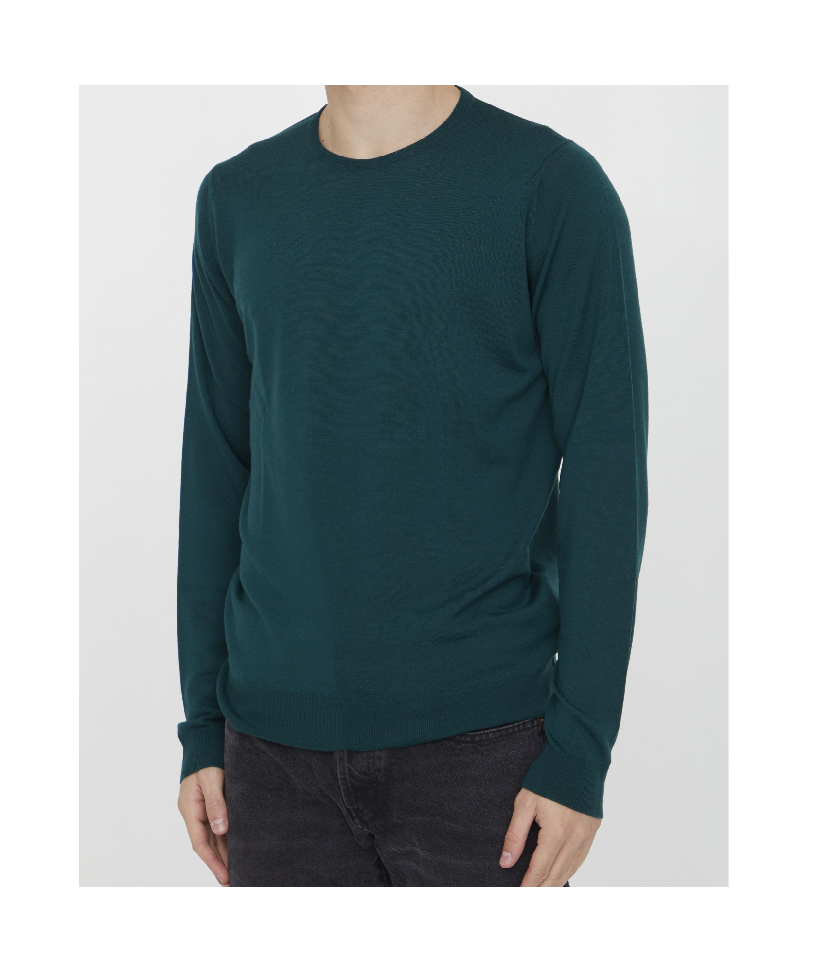 John Smedley Lundy Merino Wool Jumper In Green