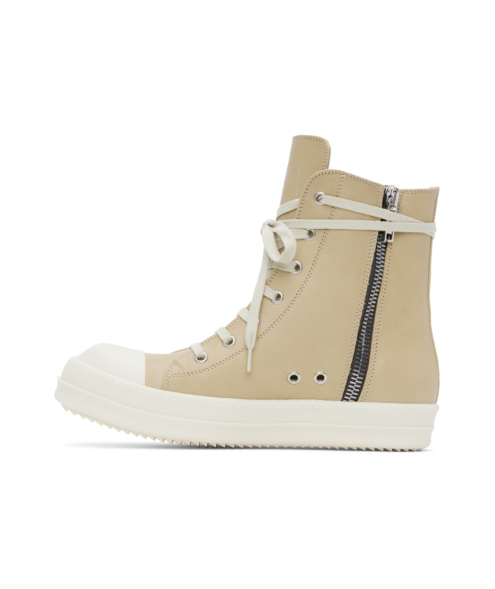 Rick Owens Hollywood High Top Sneakers Parchment And Milk In Nude