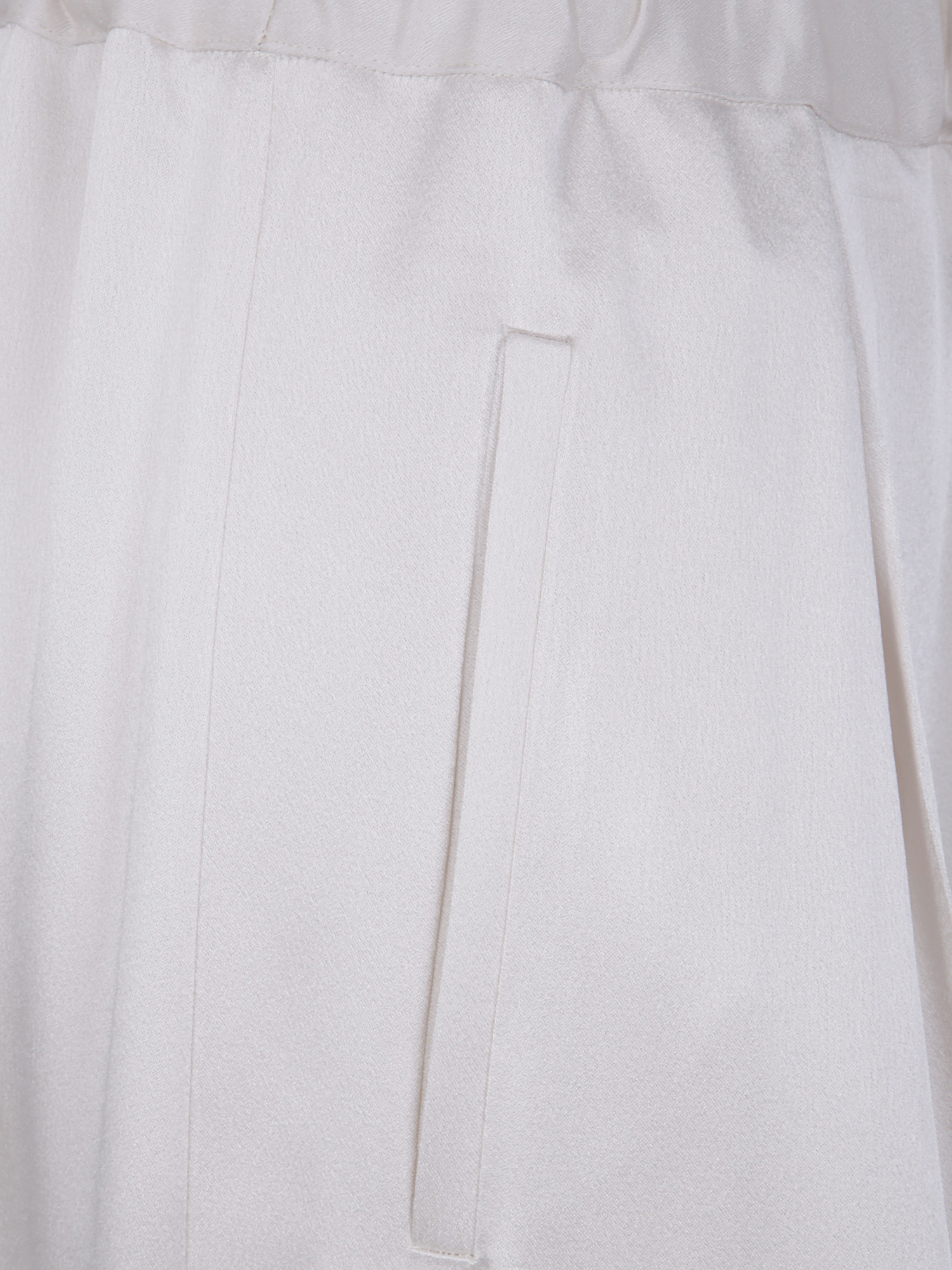 Semicouture Jhonny Wide Leg Trousers Side Pockets In White