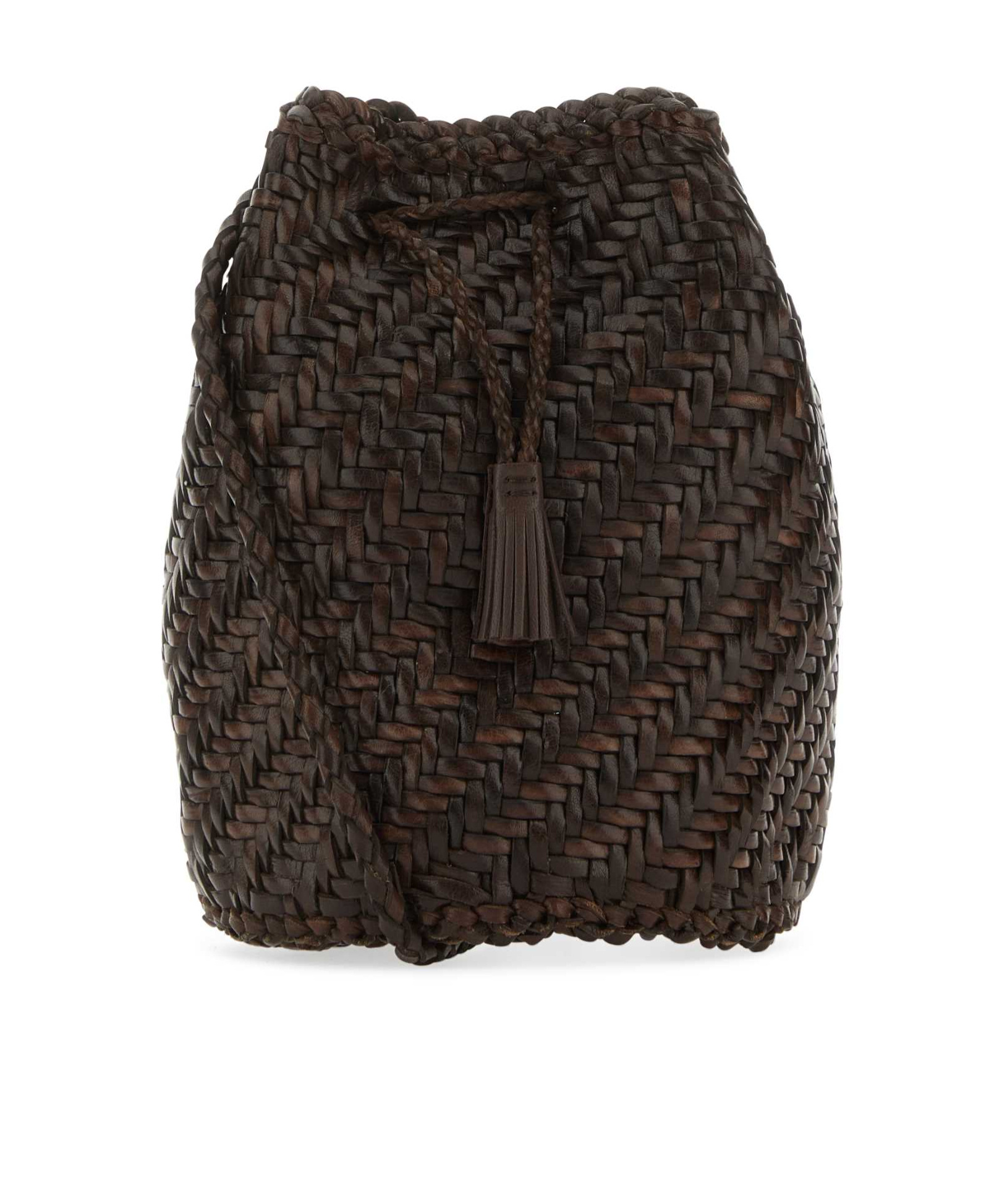 Dragon Diffusion Pompom Double Jump Bucket Bag In Black