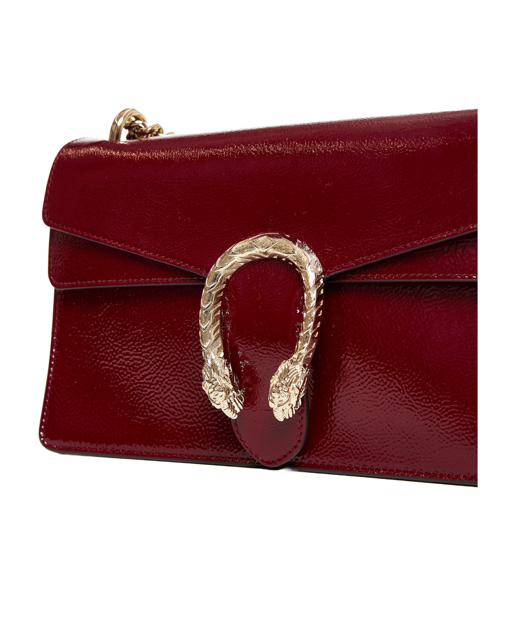 Gucci Small Dionysus Leather Shoulder Bag In Red