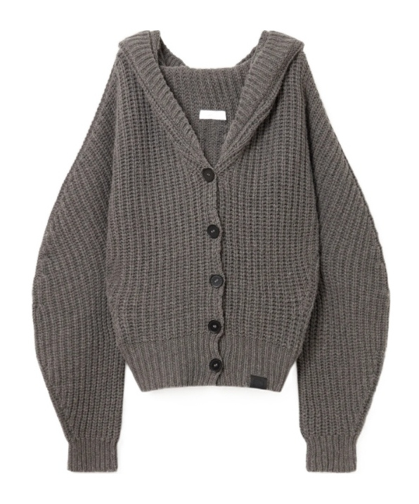Stella Mccartney Hooded Ribbed Recycled-cashmere And Wool-blend Cardigan In Gray