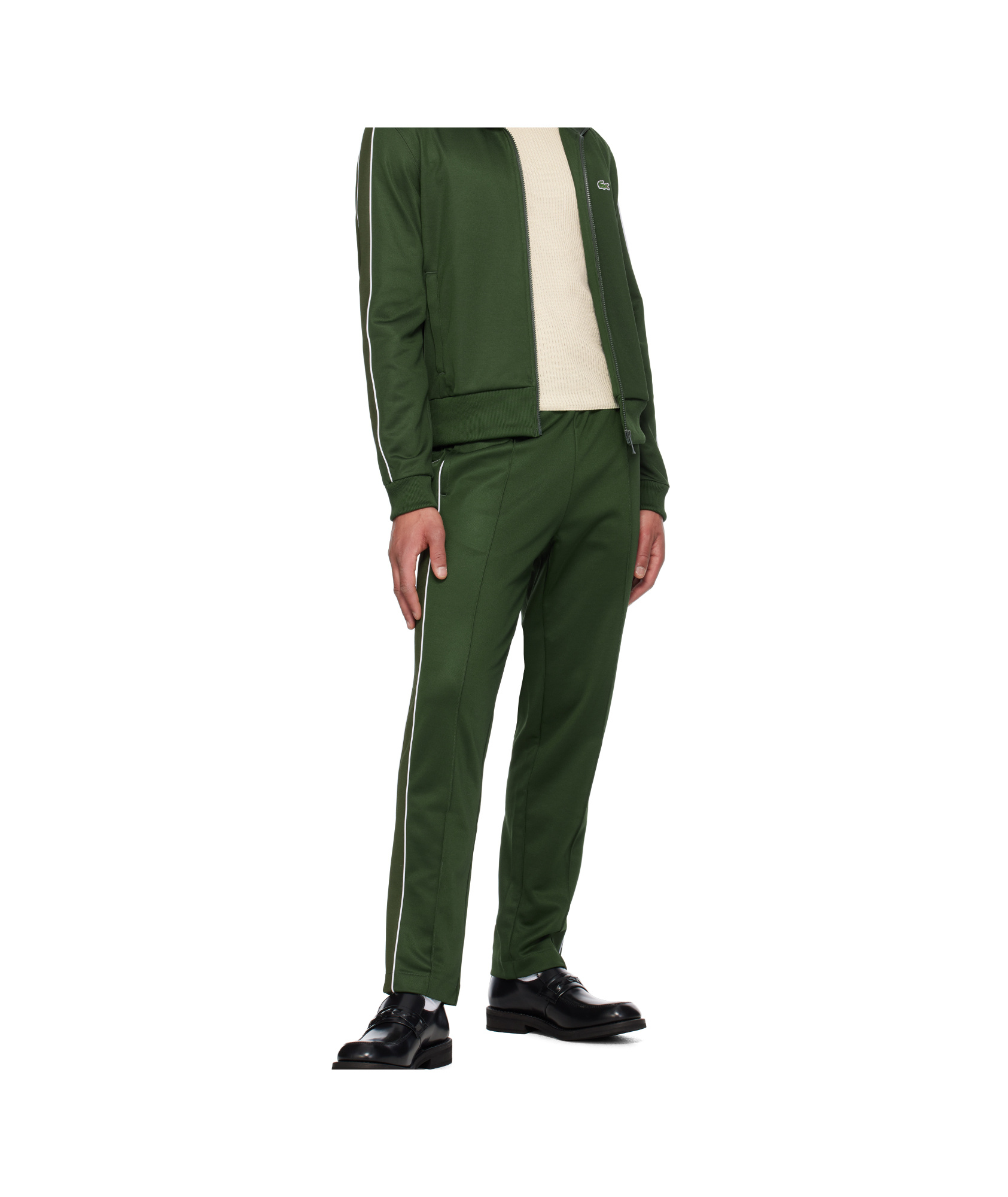 Lacoste Elastic Waist Sweatpants In Green