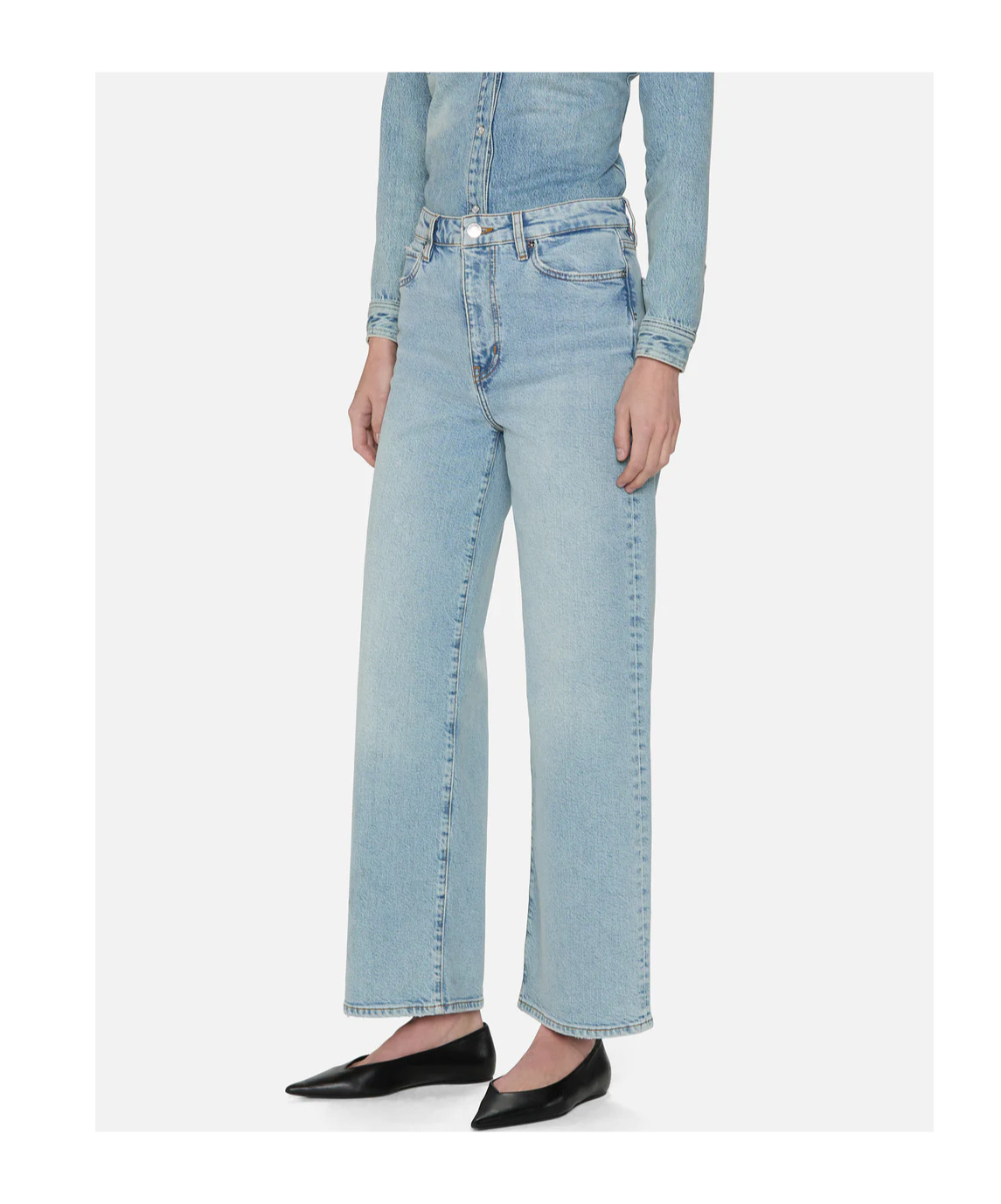 Frame Stretch-cotton Jeans In Gray