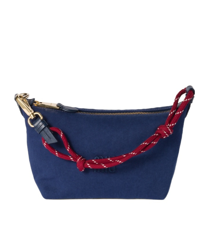 Miu Miu Gabardine Sachet In Blue