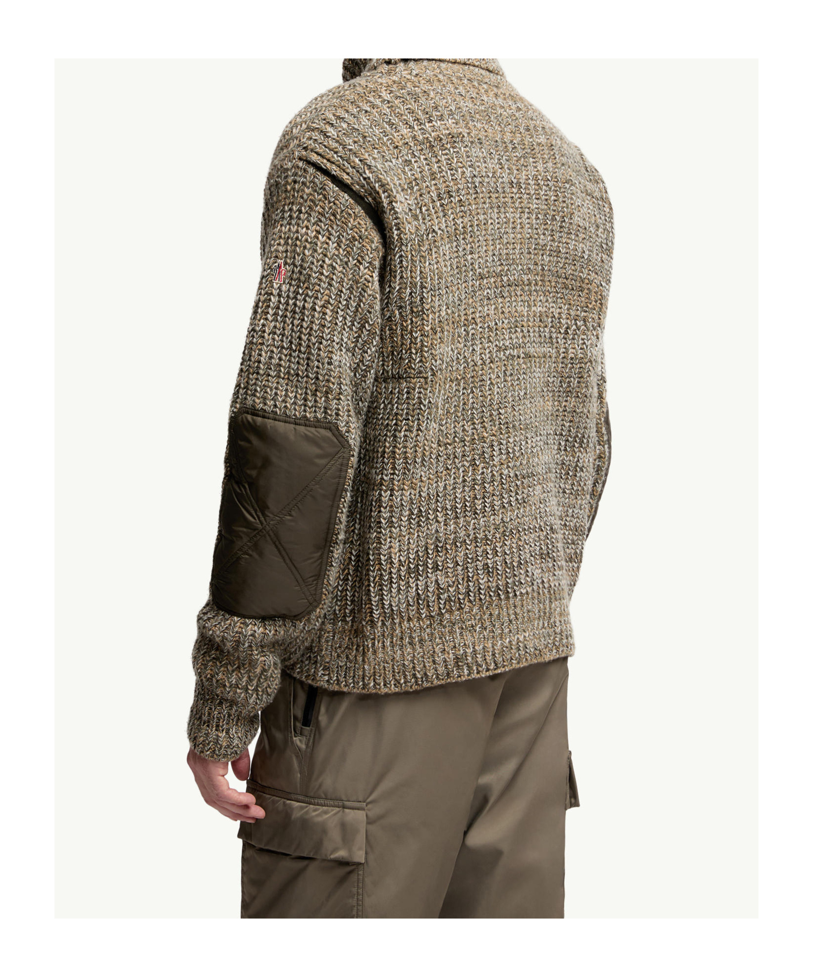 Moncler Wool Turtleneck Sweater With Pocket In Brown
