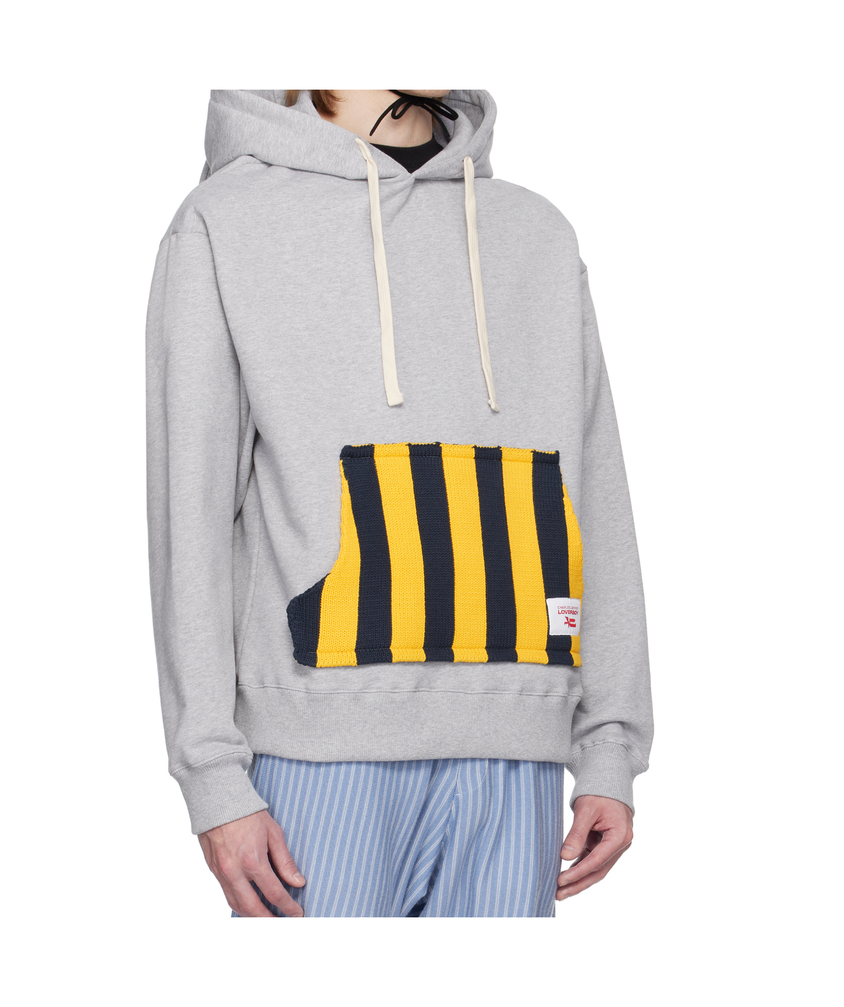 Charles Jeffrrey Loverboy Patch Ears Hoodie In Grey