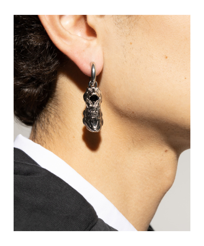 Balenciaga Keyholder Cargo Earring In White