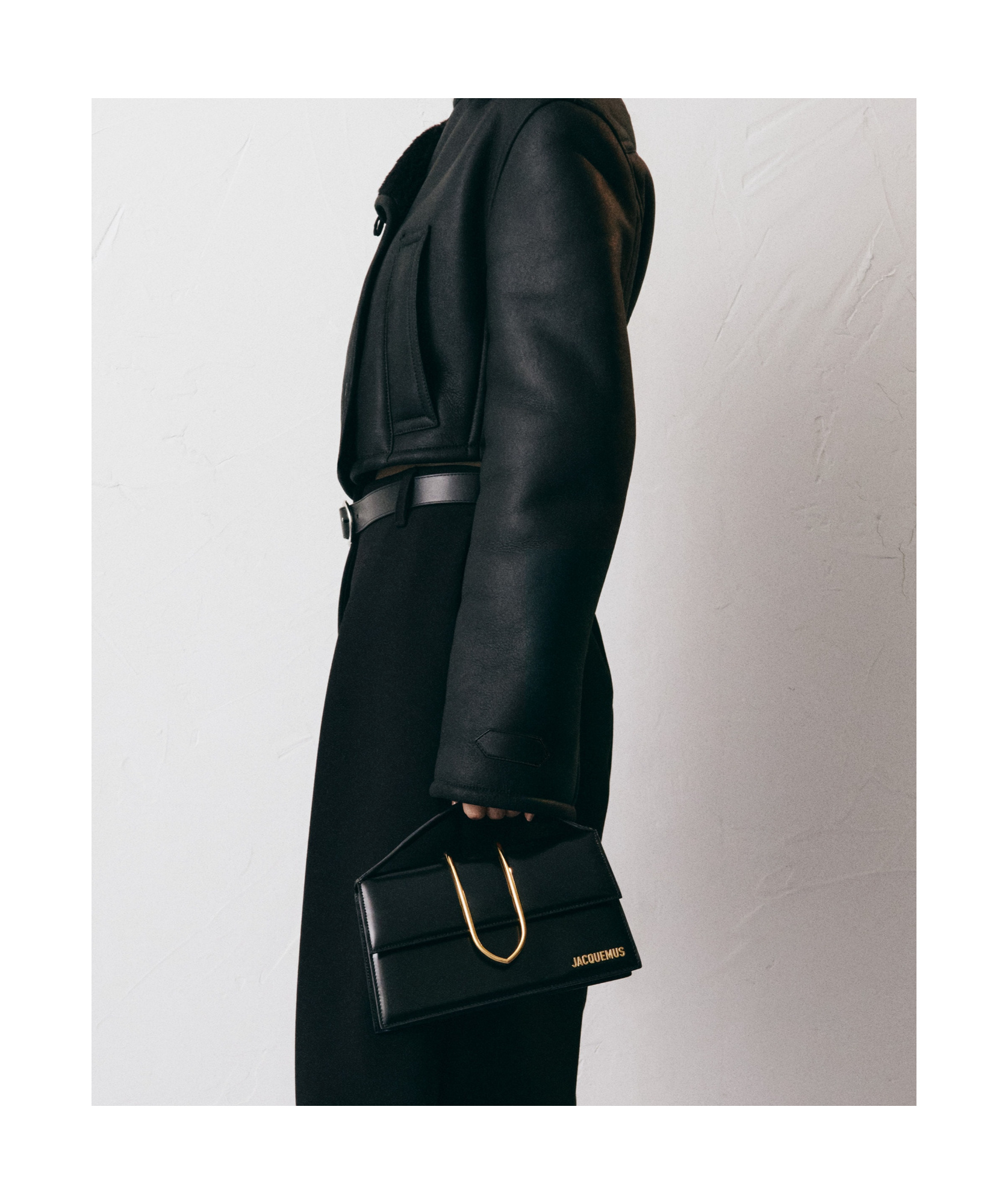 Jacquemus Cross-body Metal Flap Bag In Black