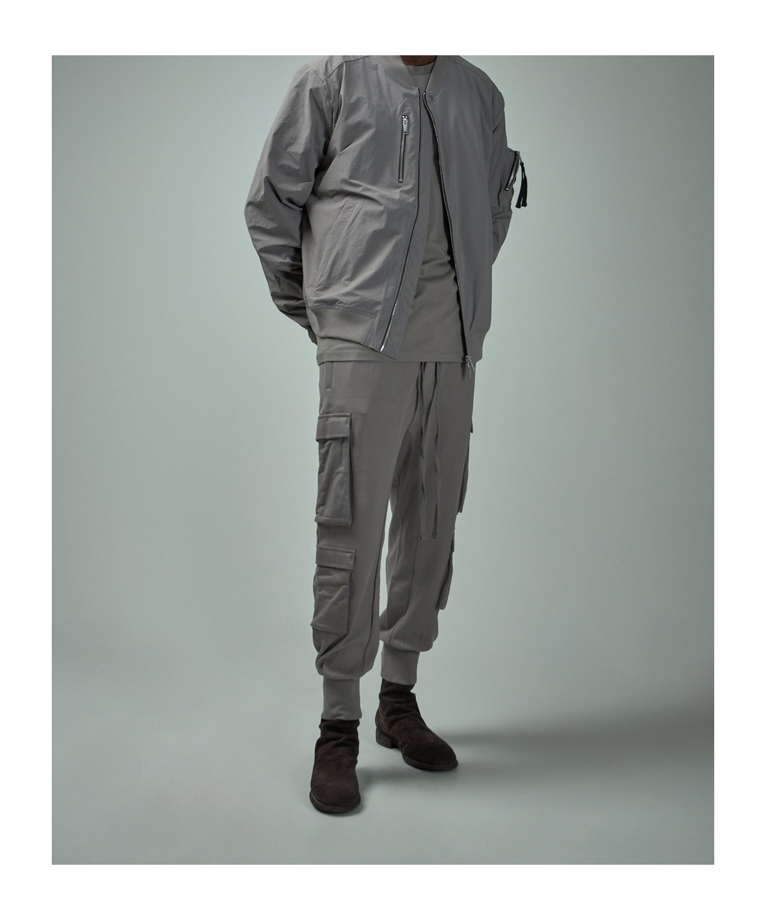 Thom Krom Ripstop Bomber Jacket In Gray
