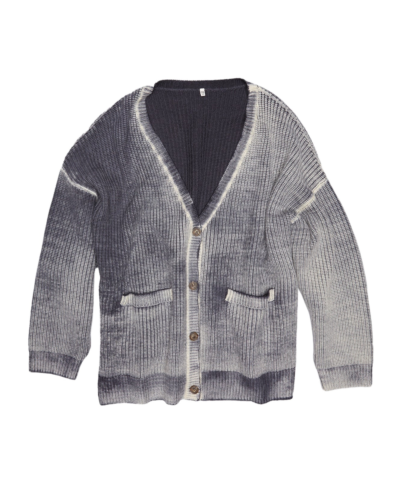 R13 Long-sleeved Wool Cardigan In Gray