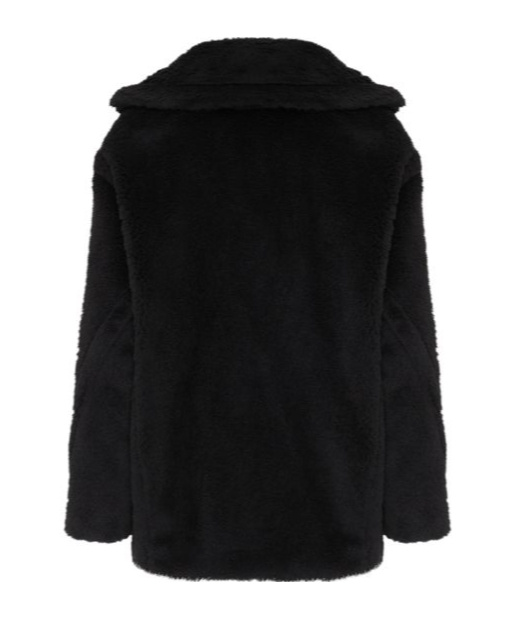 Shop Max Mara Long-sleeved Coat In Black
