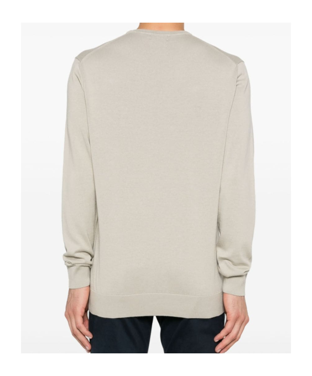 Calvin Klein Logo-embroidered Waffle-knit Jumper In White