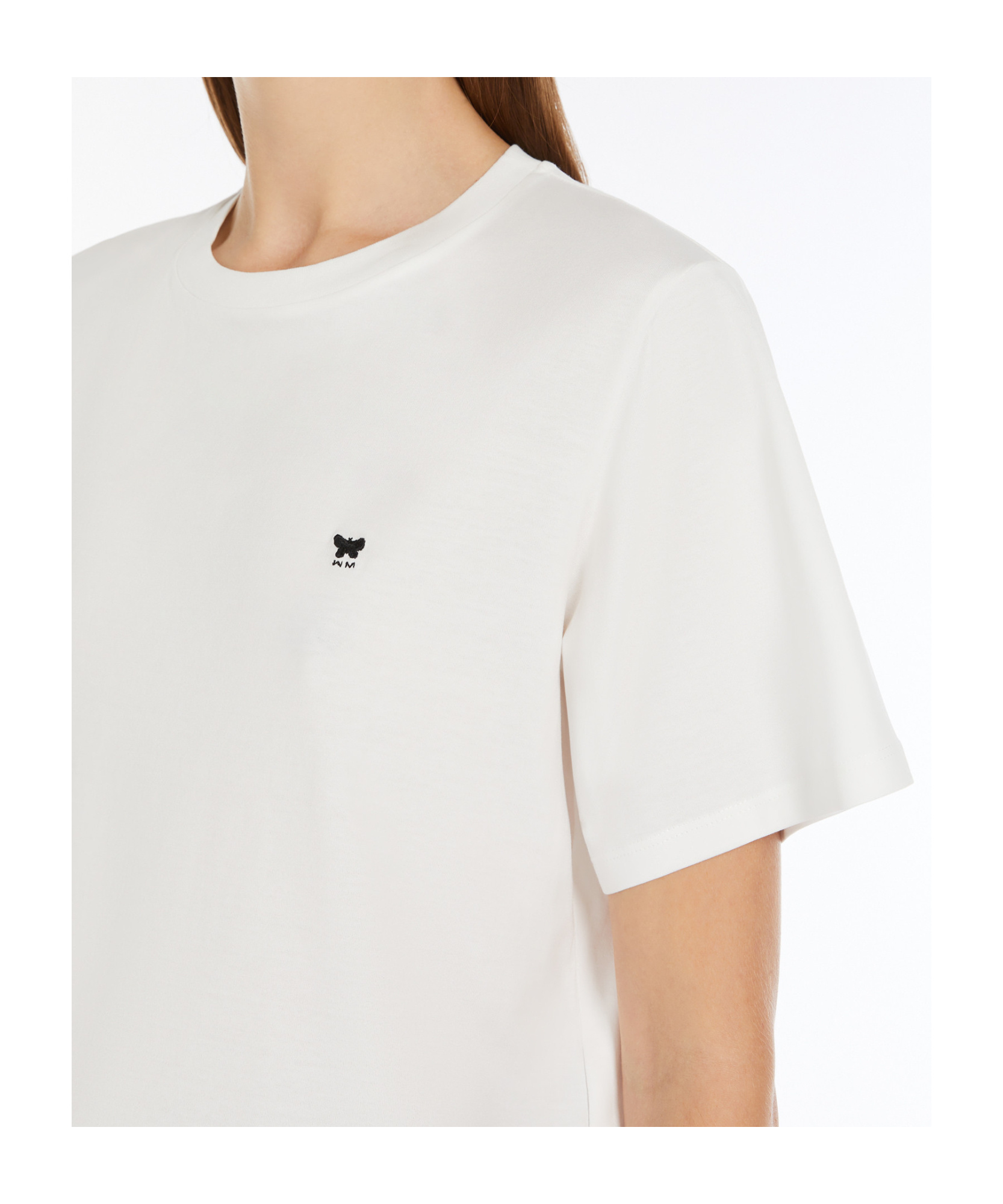 Weekend Max Mara Item O-neck Short-sleeved T-shirt In White