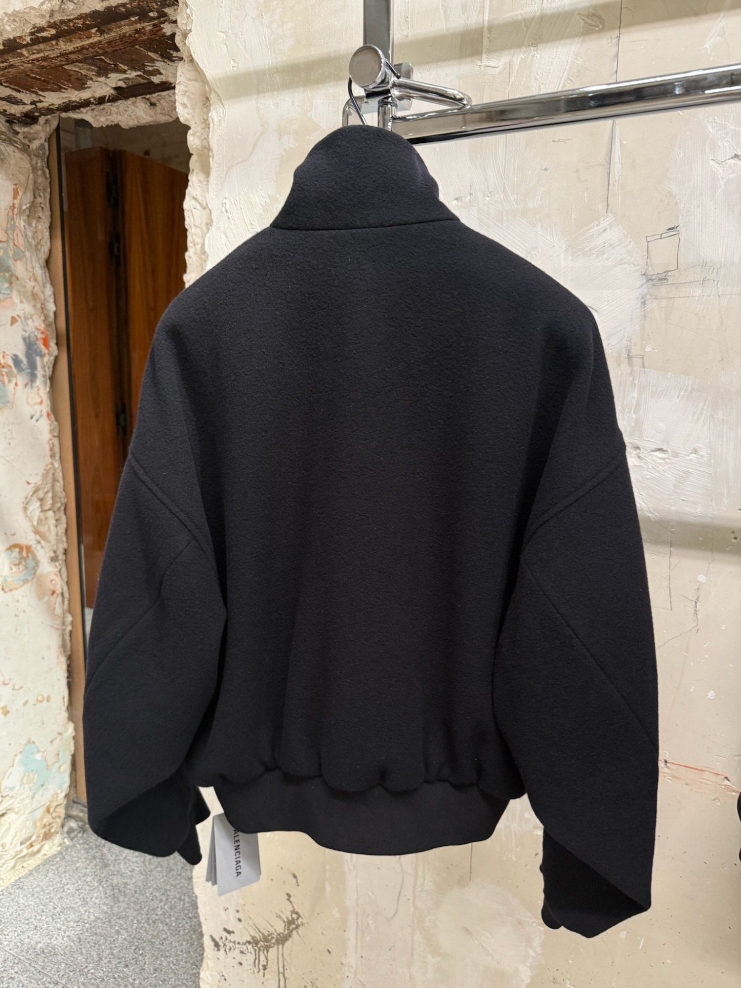 Balenciaga Cropped Jacket In Black