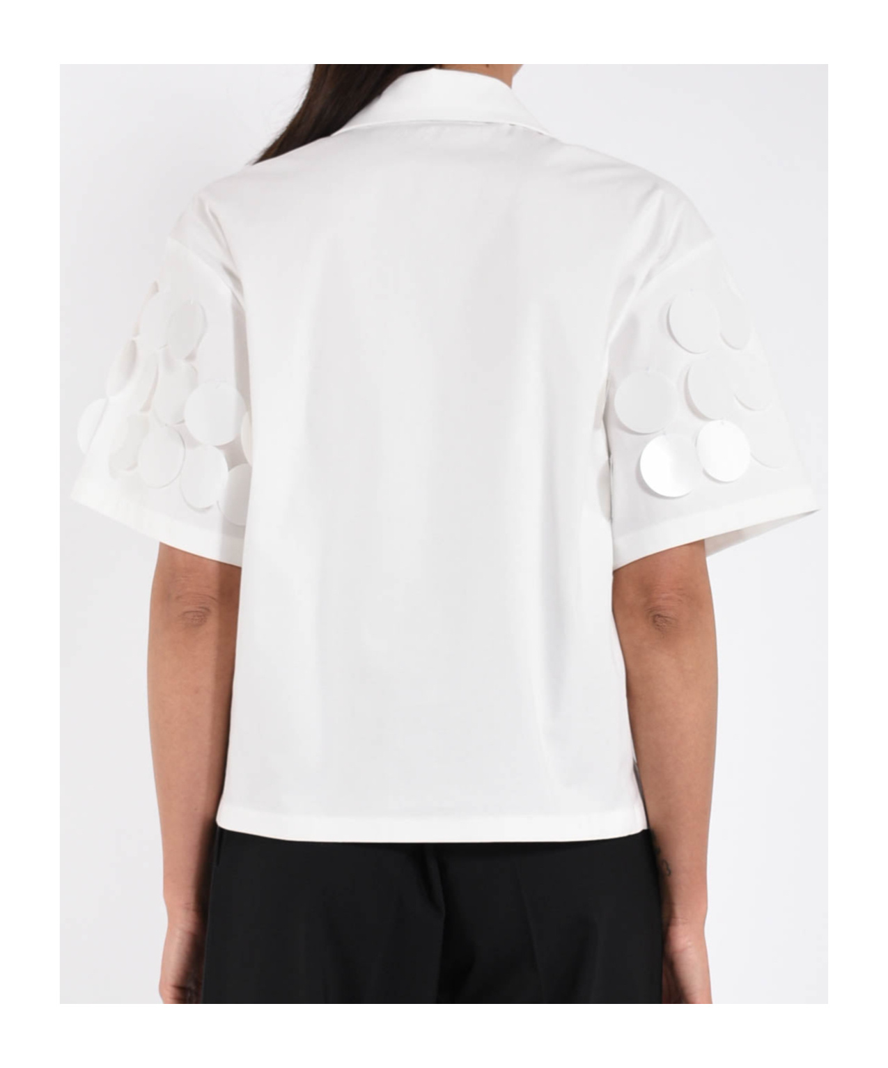 Msgm Paillette-embellished Shirt In White