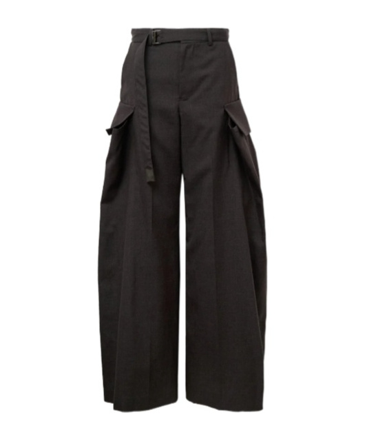 Sacai Belt Loop Casual Pants In Black