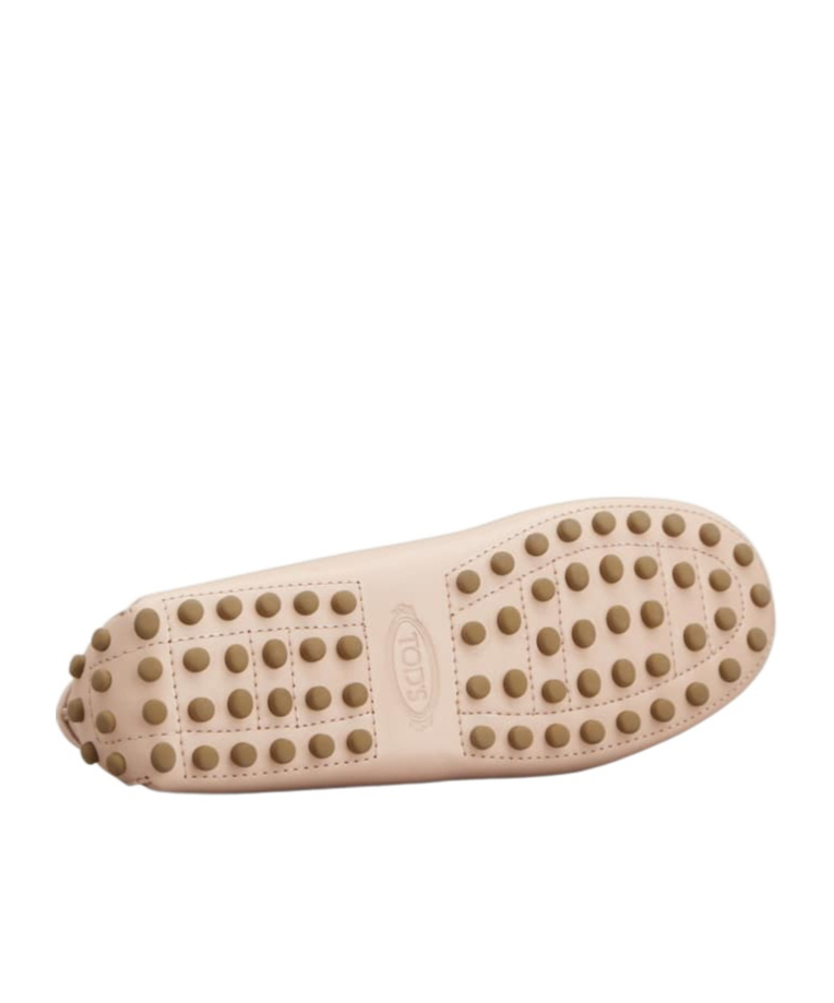 Tod's Round-head Minoccasin-bean Shoes In Nude