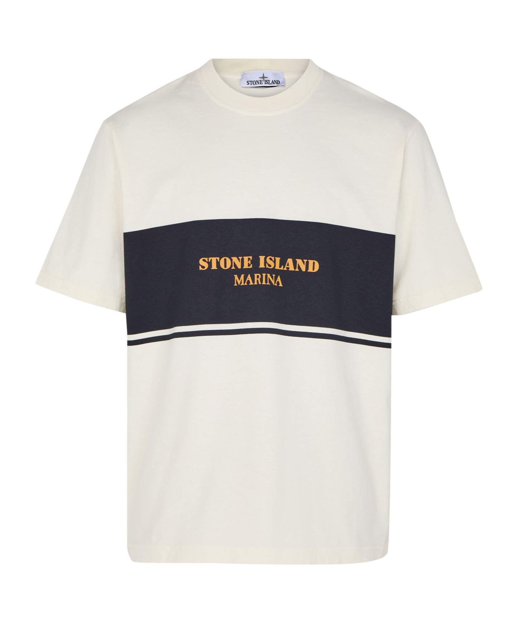 Stone Island Logo-print T-shirt In Off-white
