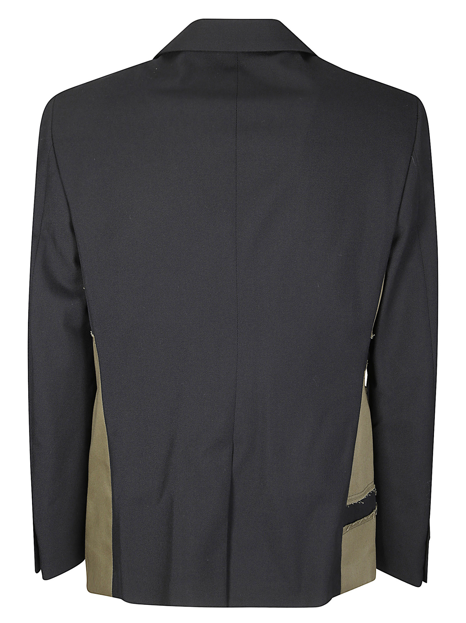 Comme Des Garçons Homme Plus Single-breasted Paneled Blazer In Black