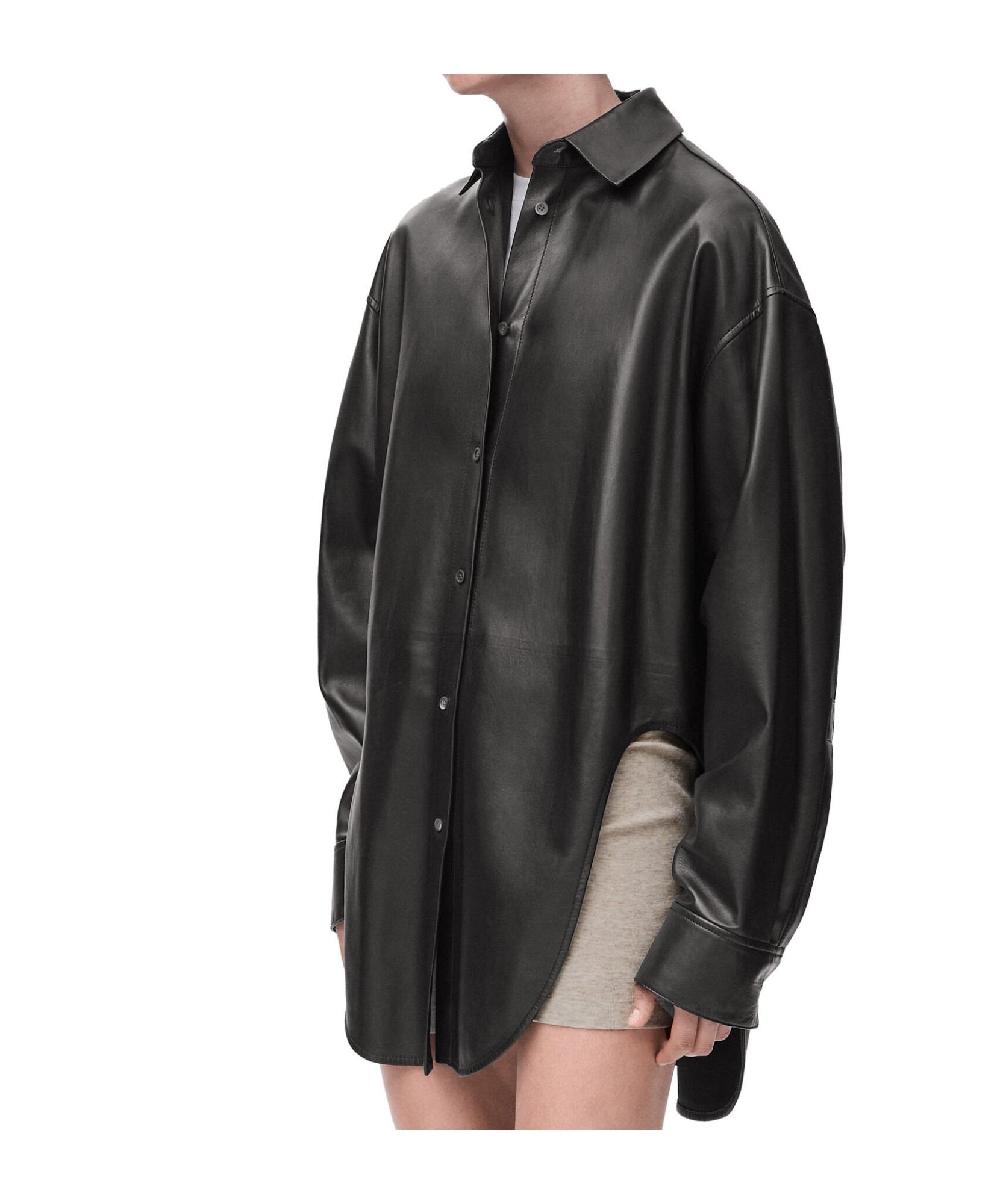 Shop Loewe Shirt In Nappa Lambskin In Black