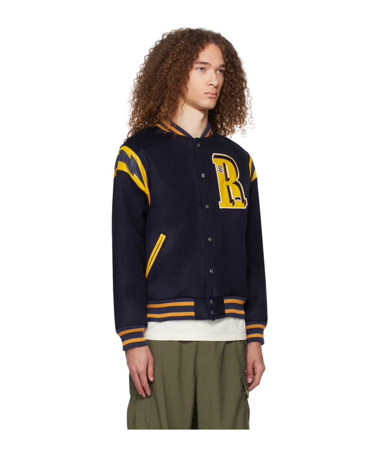 Rhude American Spirit Logo-decorated Casual Jacket In Black