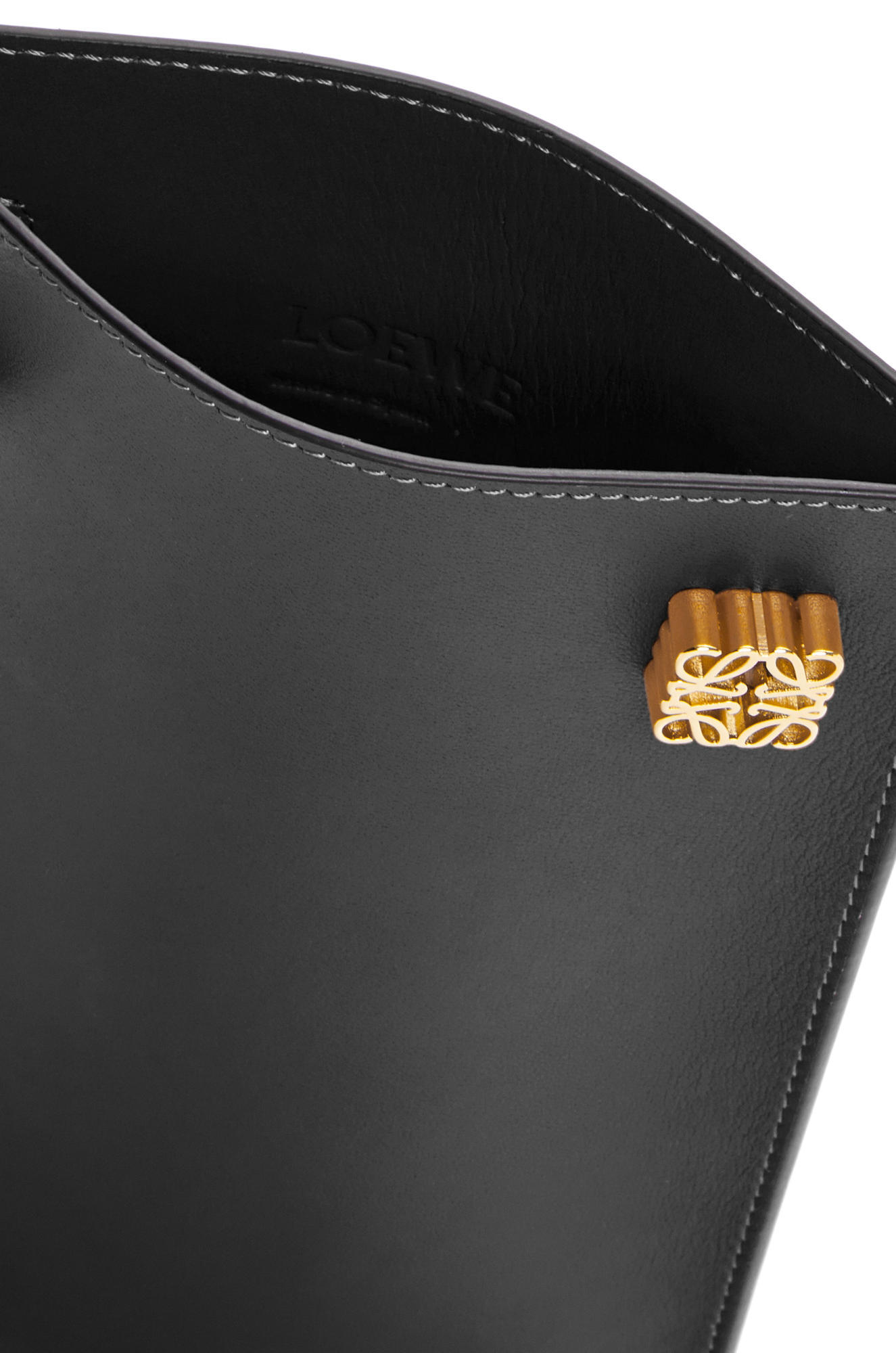 Loewe Dice Pocket Leather Shoulder Bag In Black