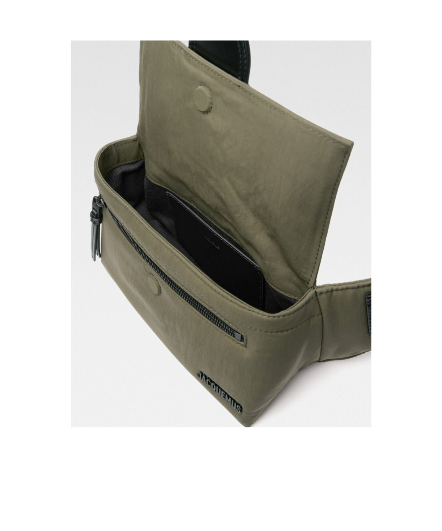 Jacquemus La Banane Bambino Cotton Belt Bag In Green